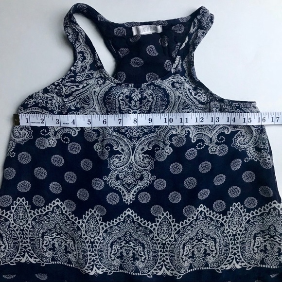 Navy Patrons of Peace Open Back Patterned Tank - Picture 6 of 8